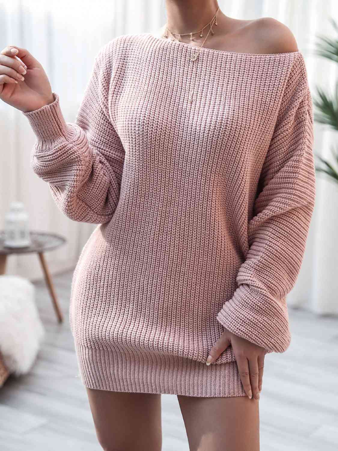 Rib-Knit Mini Sweater Dress - All Dresses - Dresses - 6 - 2024