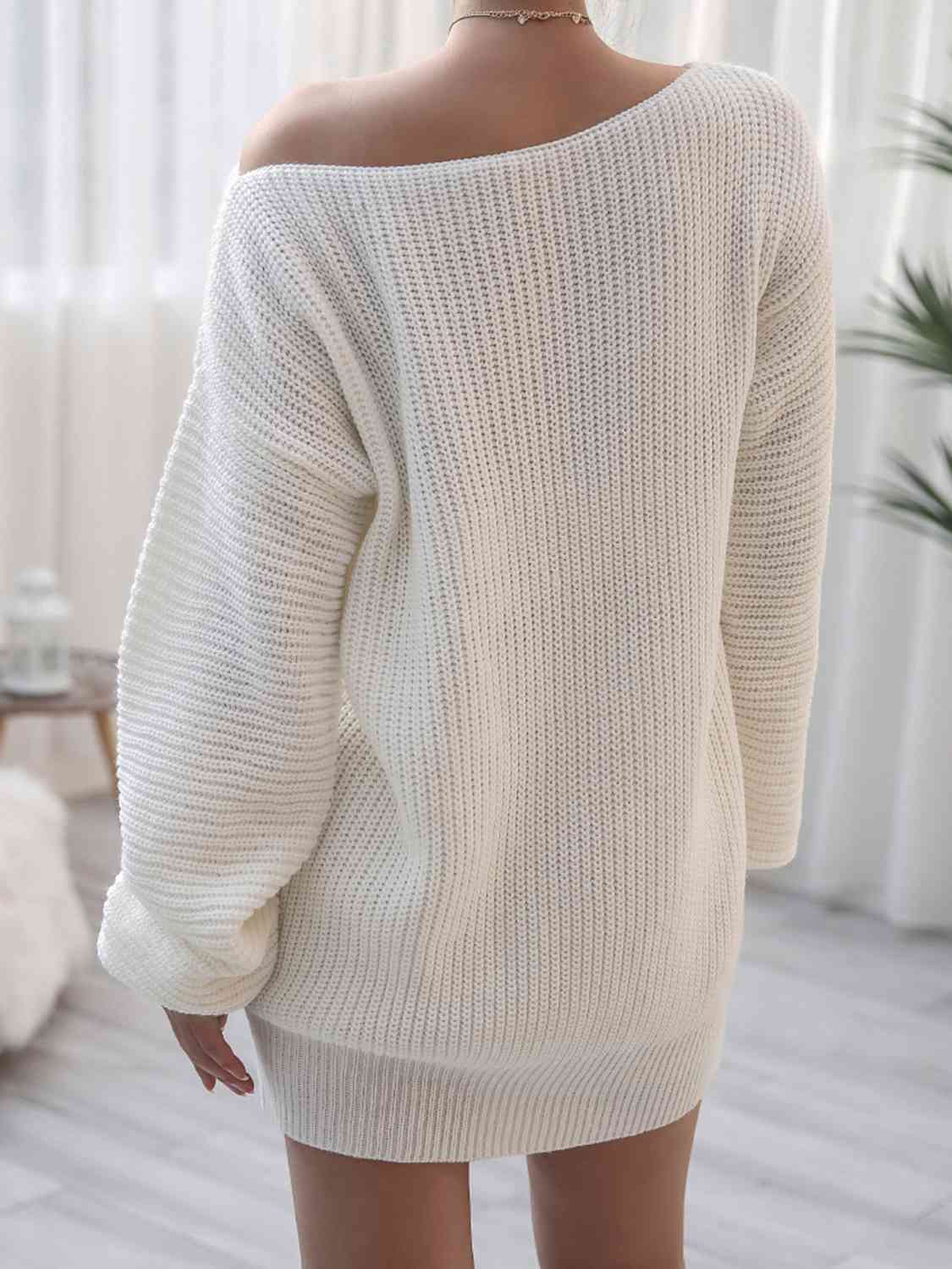 Rib-Knit Mini Sweater Dress - All Dresses - Dresses - 2 - 2024
