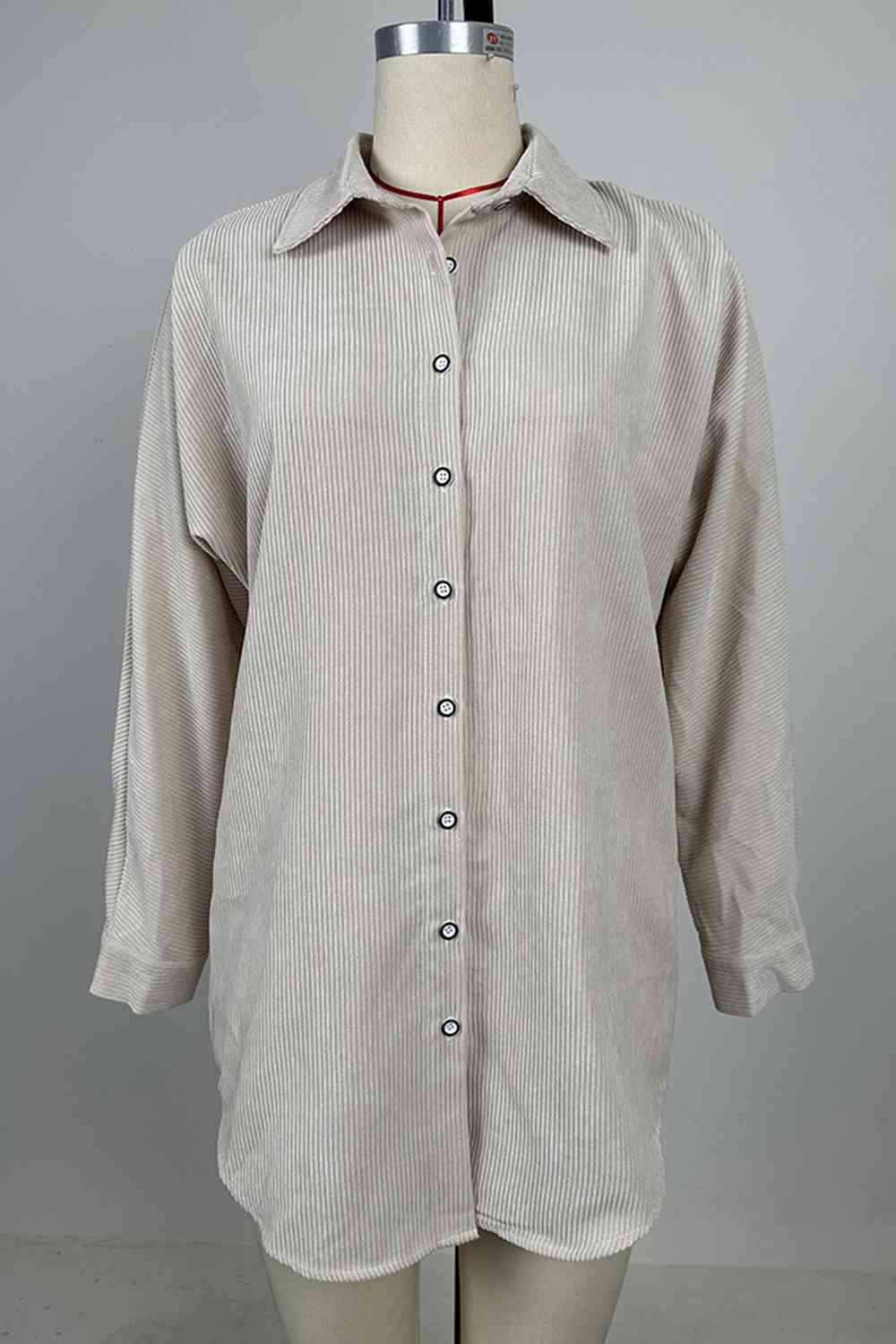 Ribbed Button Up Mini Shirt Dress - All Dresses - Dresses - 1 - 2024
