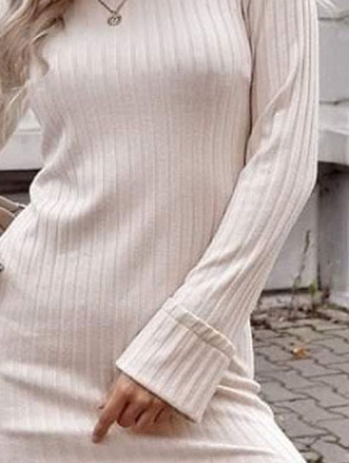 Ribbed Round Neck Long Sleeve Dress - All Dresses - Dresses - 3 - 2024