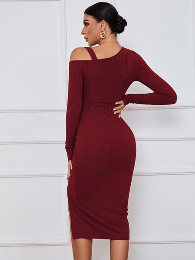 Ribbed Ruched Drawstring Wrap Dress - All Dresses - Dresses - 12 - 2024