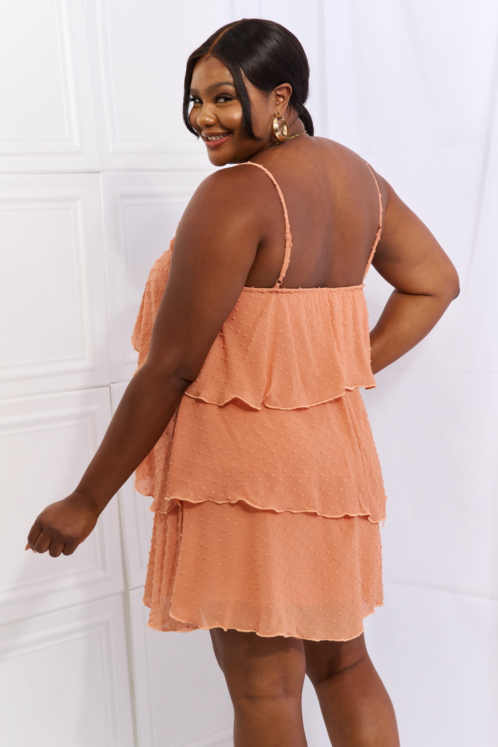 By The River Full Size Cascade Ruffle Style Cami Dress in Sherbet - All Dresses - Dresses - 8 - 2024