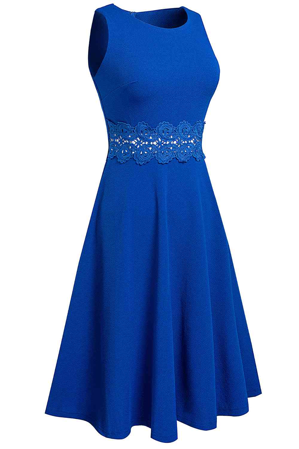 Round Neck Sleeveless Lace Trim Dress - All Dresses - Dresses - 11 - 2024