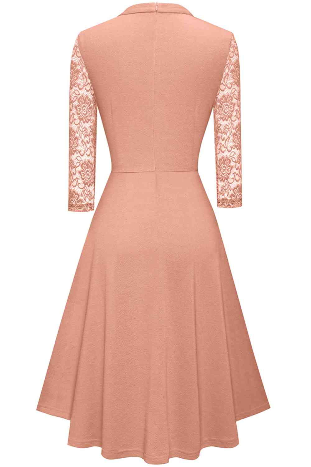 Round Neck Three-Quater Sleeve Cutout Dress - All Dresses - Dresses - 19 - 2024