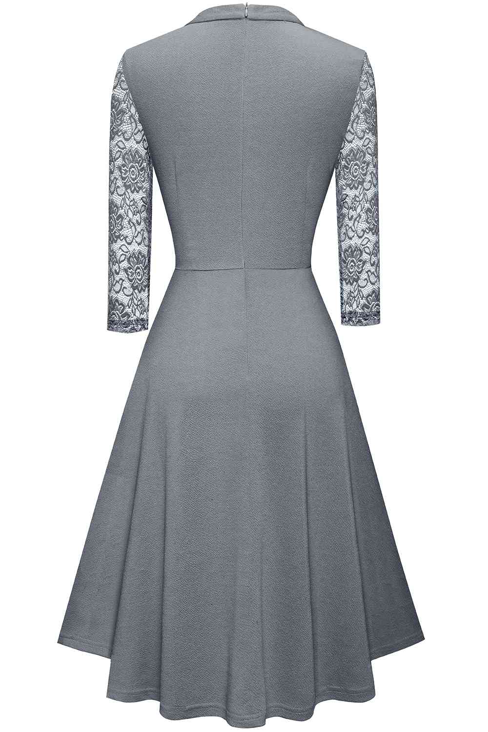 Round Neck Three-Quater Sleeve Cutout Dress - All Dresses - Dresses - 8 - 2024