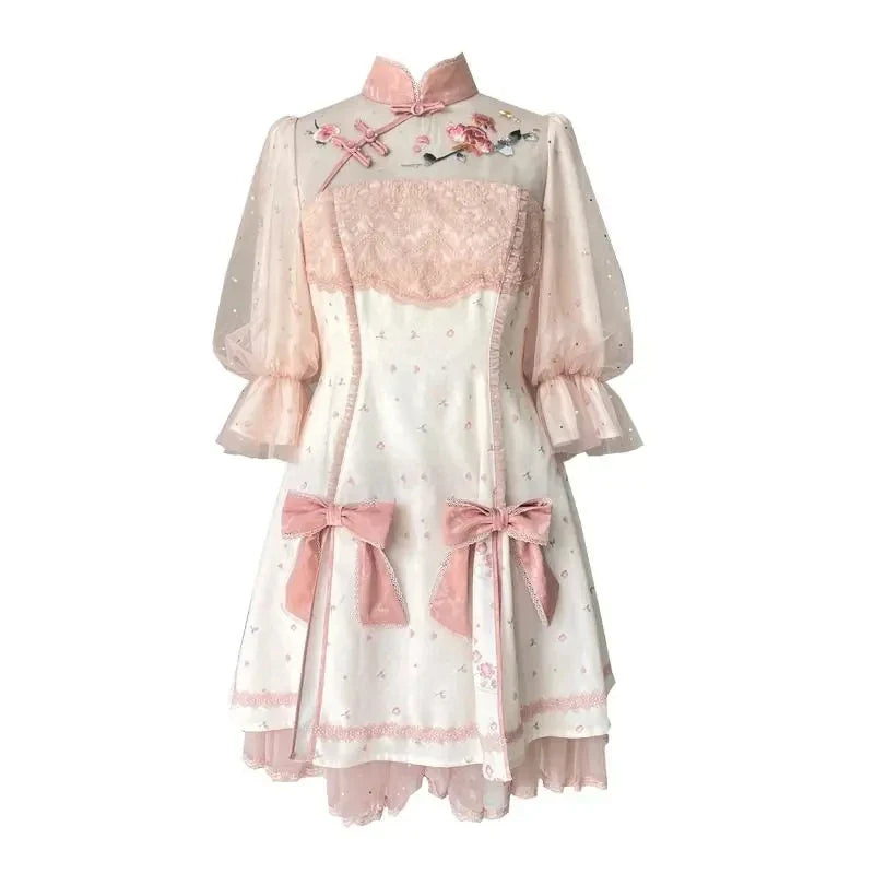 Sakura Cheongsam Kimono Dress - Pink / XS - All Dresses - Dresses - 6 - 2024