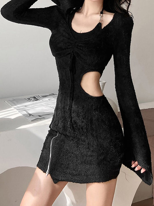 Sexy Winter Split Dress - Black / L - All Dresses - Dresses - 18 - 2024