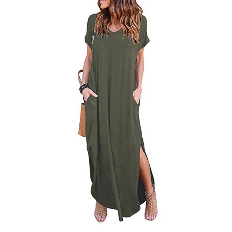 Short Sleeved Maxi Dress - All Dresses - Dresses - 2 - 2024