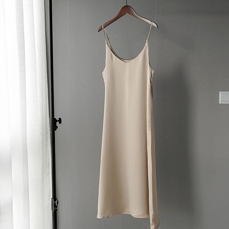 Silk Slip Dress - Beige / S - All Dresses - Dresses - 23 - 2024