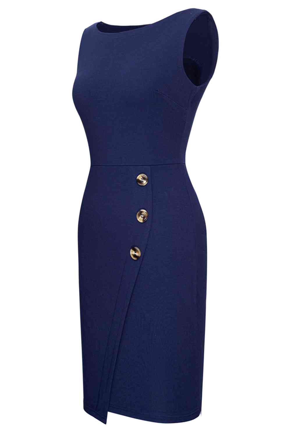 Sleeveless Buttoned Mini Dress - All Dresses - Dresses - 3 - 2024