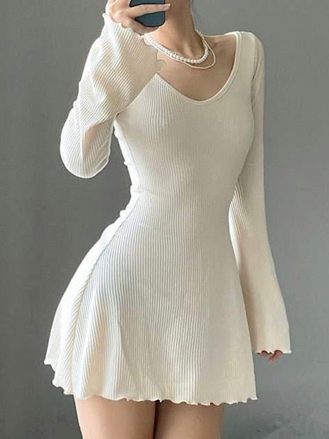 Solid Casual Knitted Dresses - All Dresses - Dresses - 6 - 2024