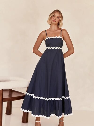 Spaghetti Strap Maxi Dress - Navy / S - All Dresses - Dresses - 10 - 2024