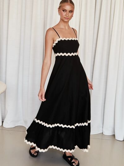 Spaghetti Strap Maxi Dress - Black / S - All Dresses - Dresses - 1 - 2024
