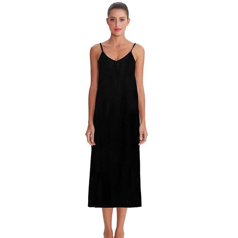 Spaghetti Strap Satin Dress - Black / 4XL - All Dresses - Dresses - 16 - 2024