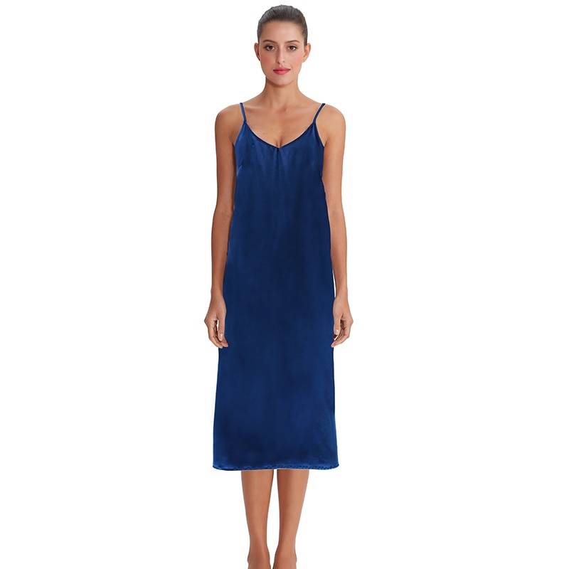 Spaghetti Strap Satin Dress - Dark Blue / 4XL - All Dresses - Dresses - 17 - 2024