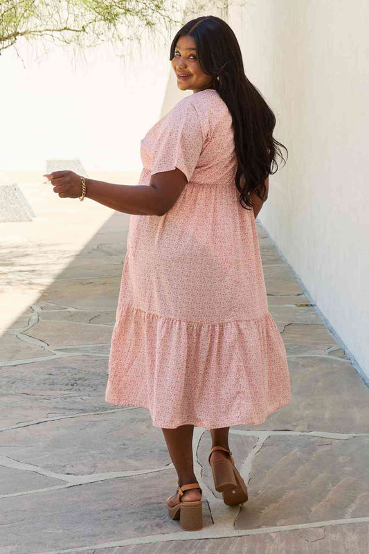 Spring Baby Full Size Kimono Sleeve Midi Dress in Peach - All Dresses - Dresses - 2 - 2024