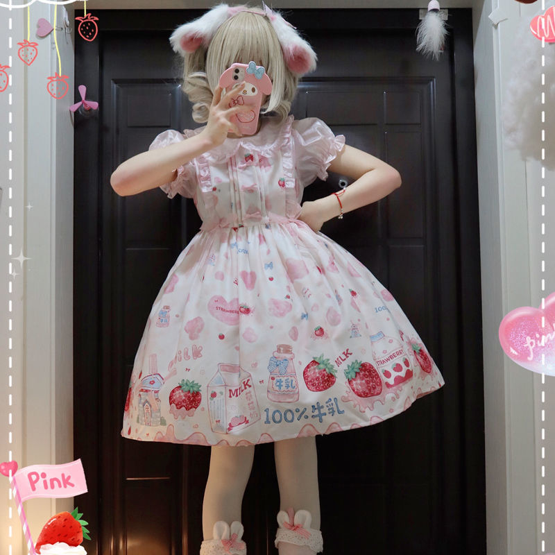 Strawberry Milk Lolita Dress - All Dresses - Baby & Toddler Clothing - 4 - 2024