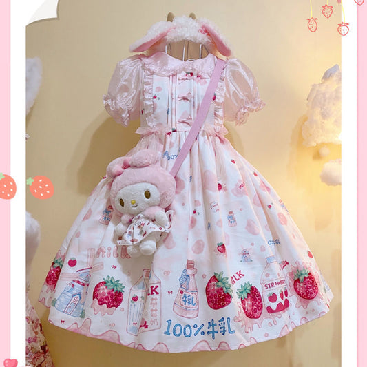 Strawberry Milk Lolita Dress - All Dresses - Baby & Toddler Clothing - 1 - 2024