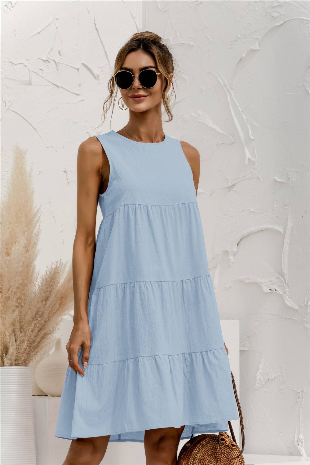 Summer Sleeveless Dress - Blue / XL - All Dresses - Dresses - 28 - 2024