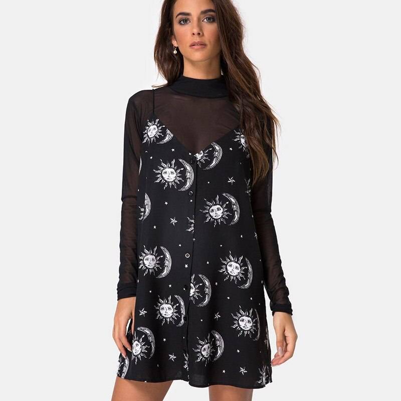 Sun Moon Gothic Mini Dress - All Dresses - Dresses - 10 - 2024