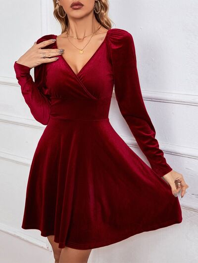 Surplice Long Sleeve Mini Dress - All Dresses - Dresses - 2 - 2024