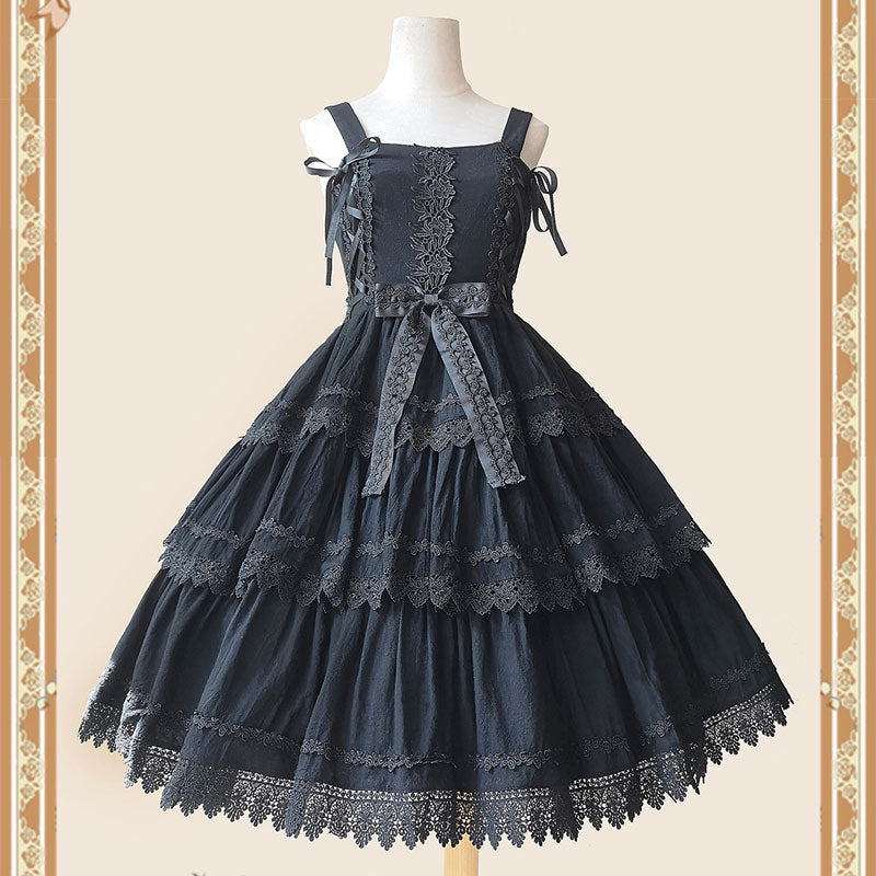 Sweet Layered Lolita JSK Dress - Black / S - All Dresses - Dresses - 7 - 2024