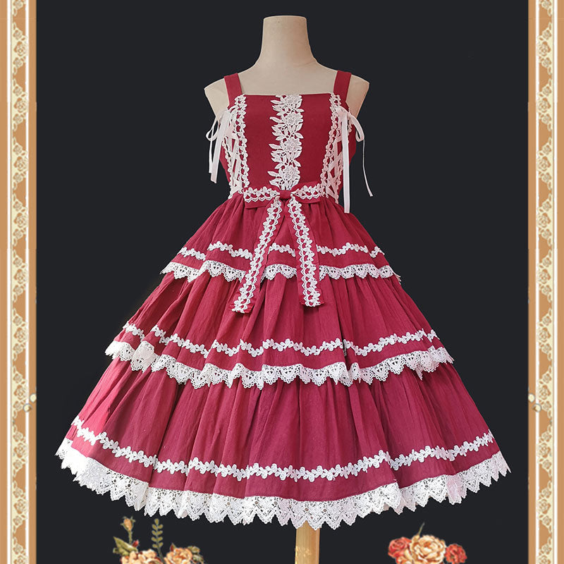 Sweet Layered Lolita JSK Dress - Red / S - All Dresses - Dresses - 8 - 2024