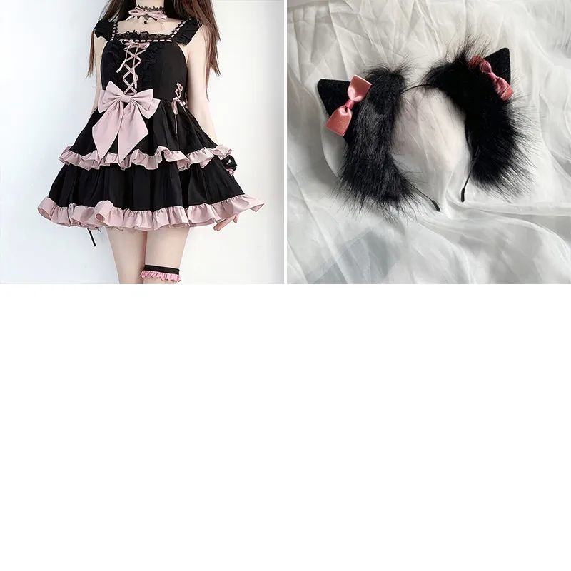 Sweet Lolita Bowknot JSK Dress - dress with hairband / S - All Dresses - Dresses - 9 - 2024