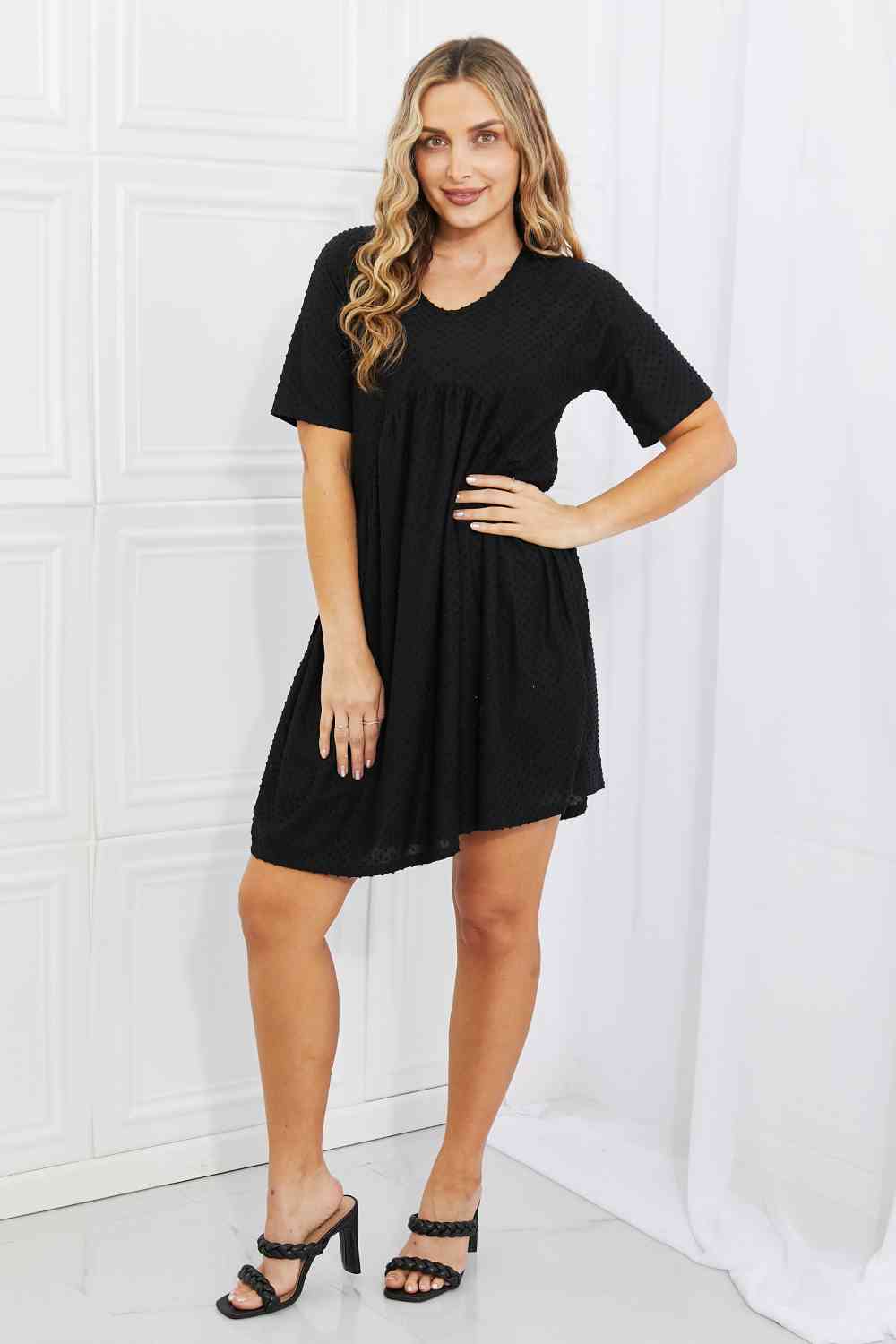 Swiss Dot Casual Dress in Black - All Dresses - Dresses - 5 - 2024