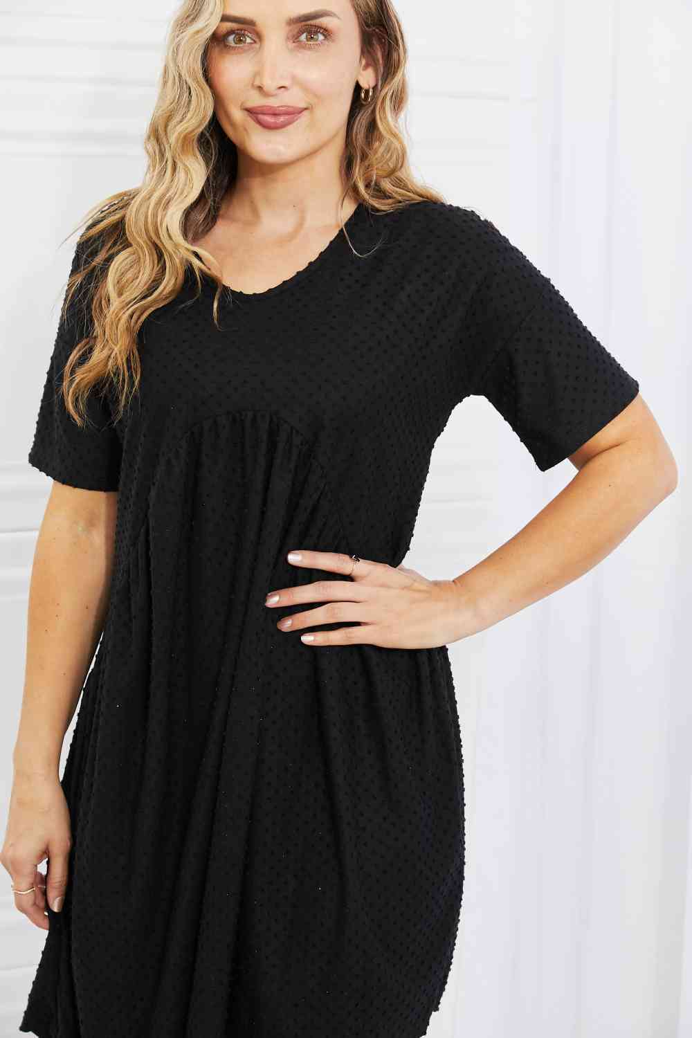 Swiss Dot Casual Dress in Black - All Dresses - Dresses - 6 - 2024