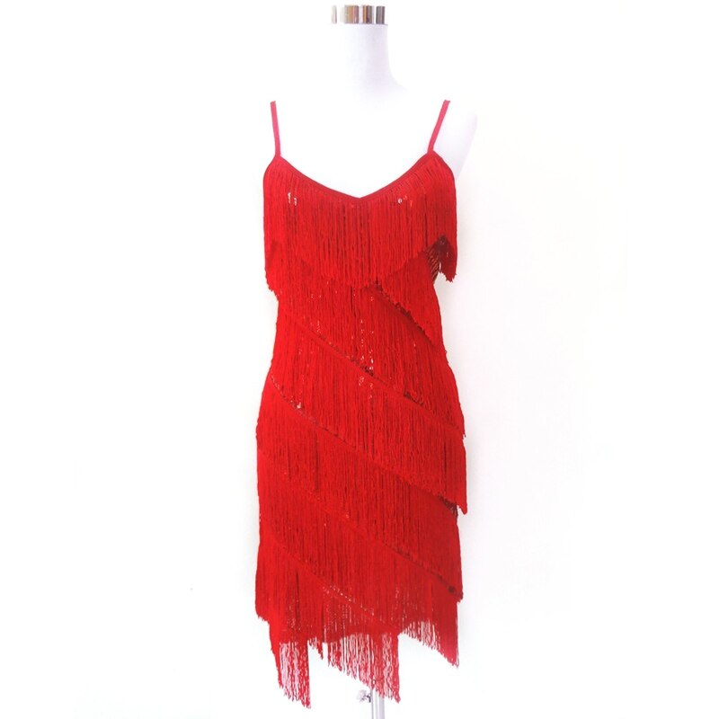 Tiered Fringe Flapper Dress - Red / XL - All Dresses - Dresses - 12 - 2024