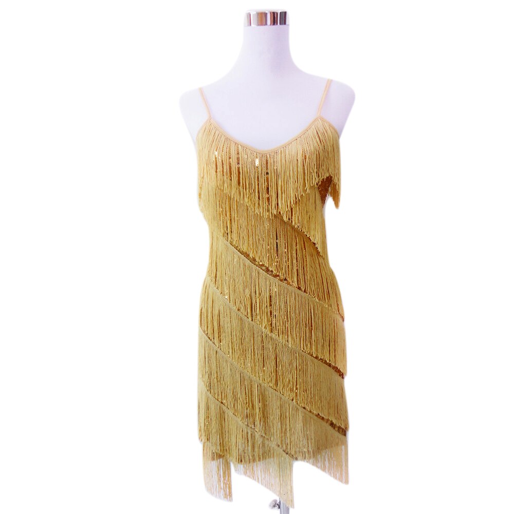 Tiered Fringe Flapper Dress - Gold / XL - All Dresses - Dresses - 7 - 2024