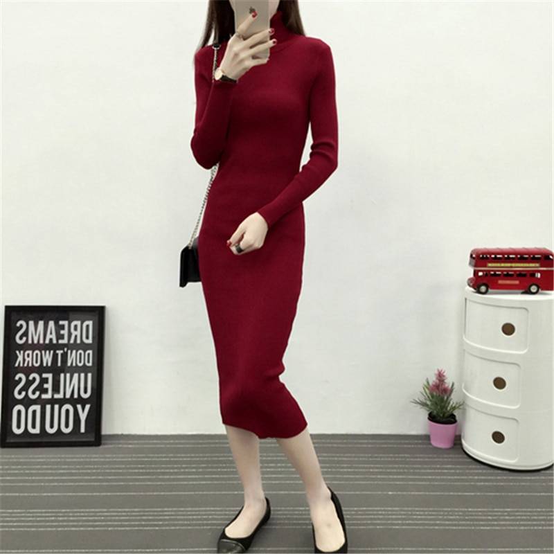 Turtleneck Sweater Dress - All Dresses - Shirts & Tops - 7 - 2024