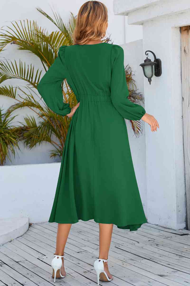 Twisted Long Sleeve Midi Dress - All Dresses - Dresses - 11 - 2024