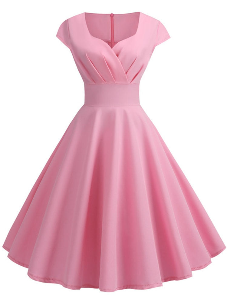 V Neck Swing Summer Dress - Pink / M - All Dresses - Dresses - 14 - 2024