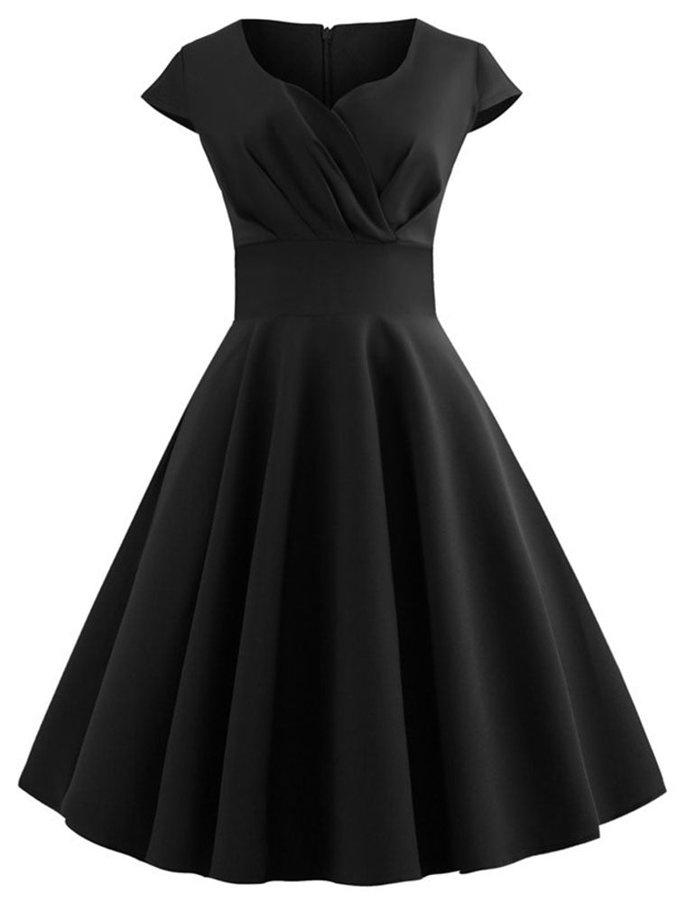 V Neck Swing Summer Dress - Black / M - All Dresses - Dresses - 17 - 2024