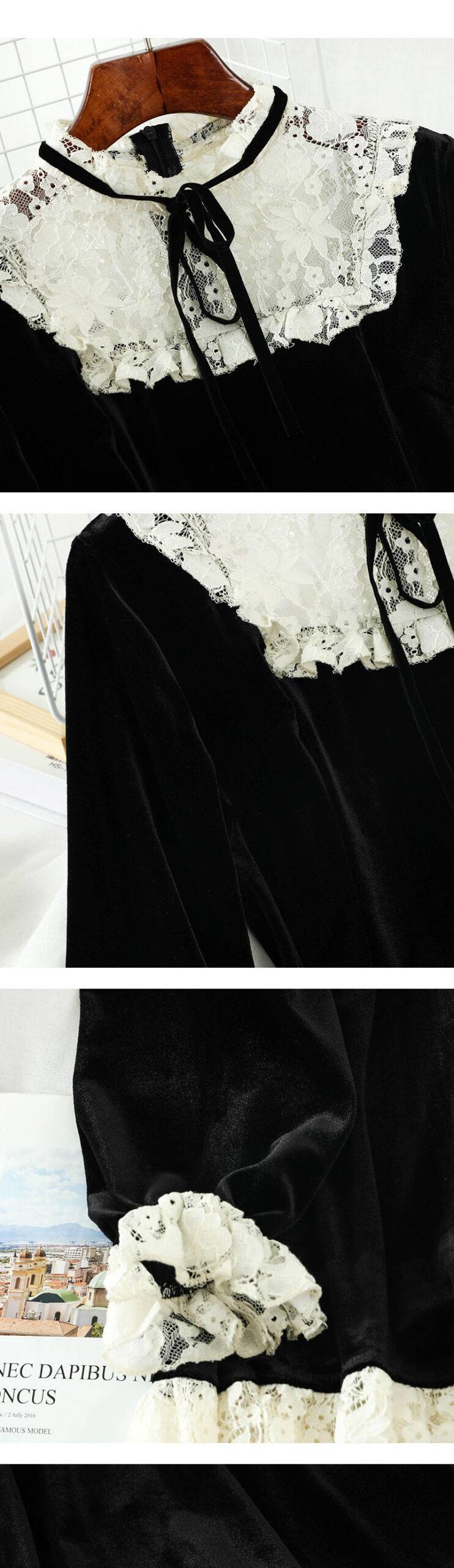 Velvet Turtleneck Dress - All Dresses - Shirts & Tops - 9 - 2024
