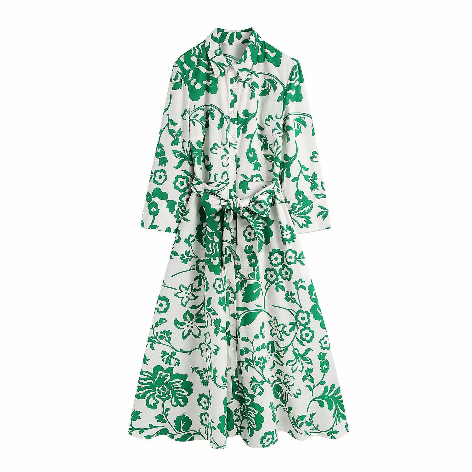 Vintage Floral Dress - Green / XS - All Dresses - Dresses - 9 - 2024