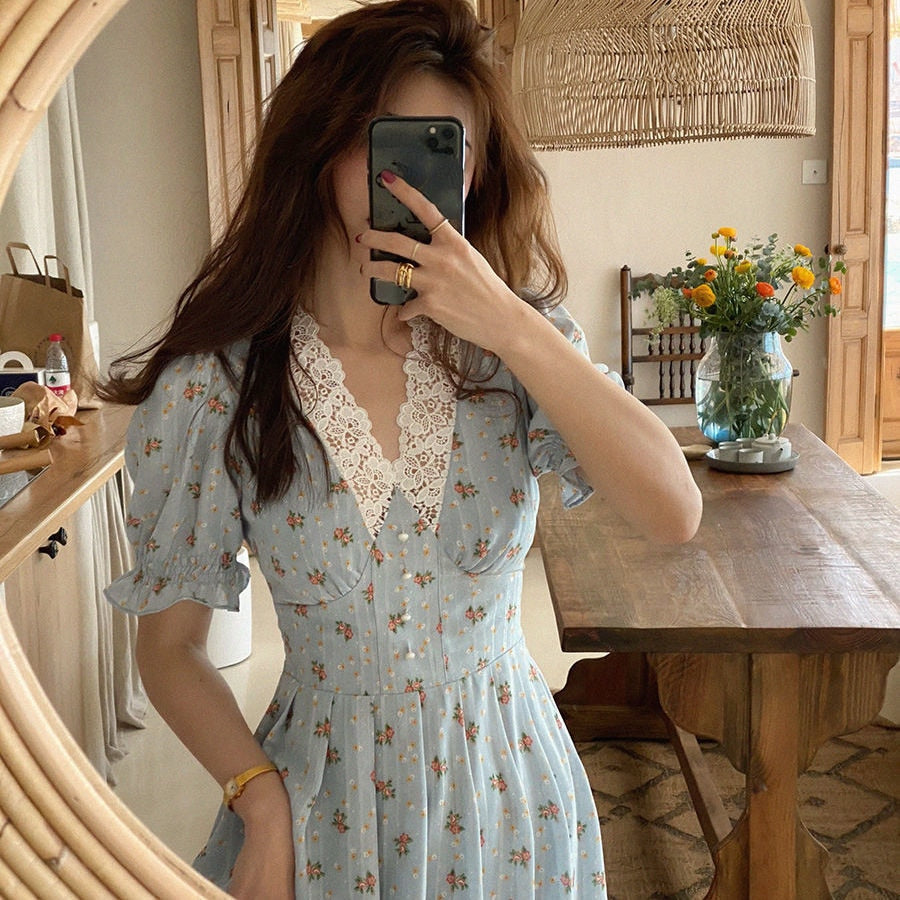 Vintage Floral Dress for Women For $41.97! - Kawaii Stop