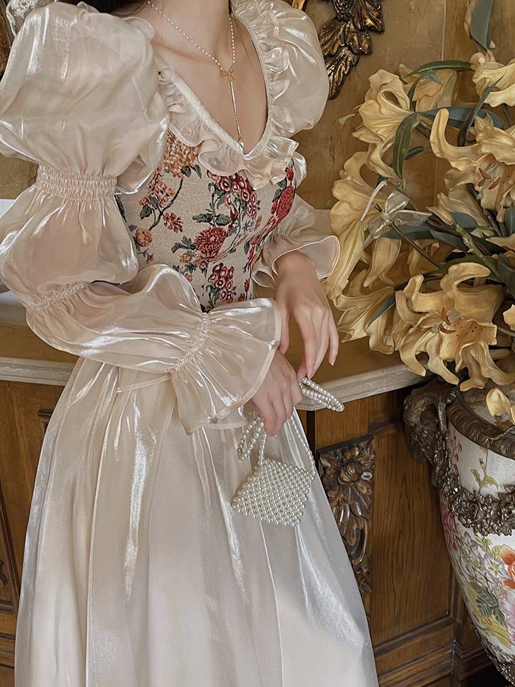 Vintage Floral Midi Dress - All Dresses - Dresses - 13 - 2024