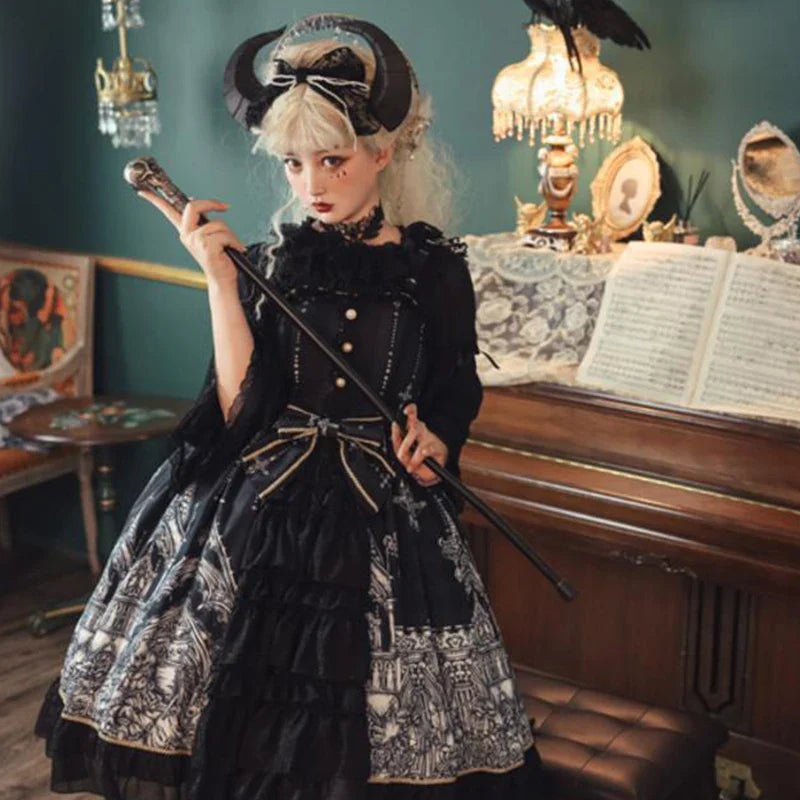 Vintage Gothic Lolita JSK Dress - Harajuku Cosplay - All Dresses - Dresses - 6 - 2024