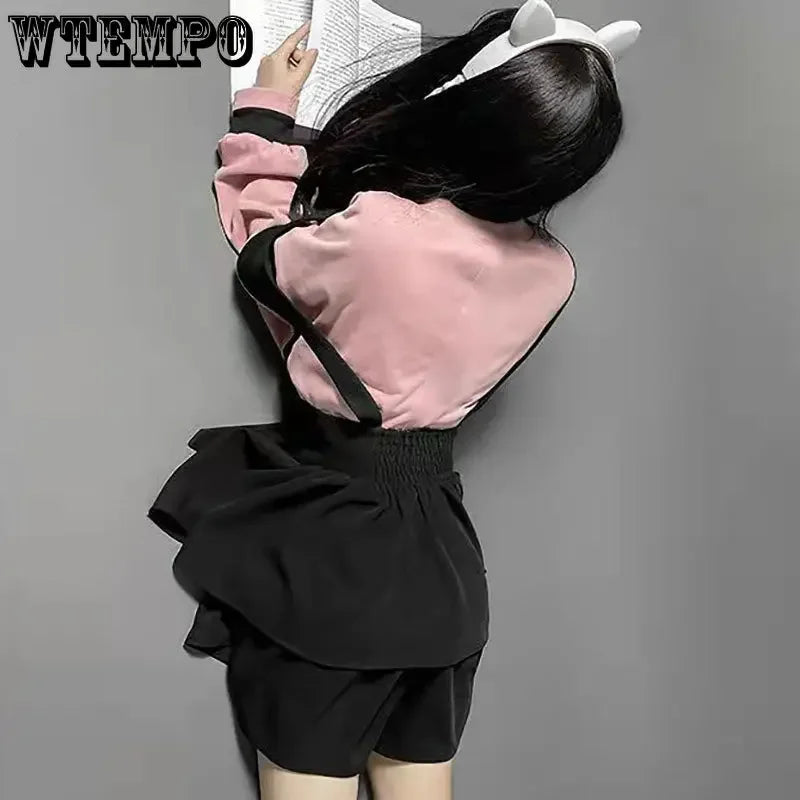 Vintage Gothic Punk Lolita Skirt - High Waist Harajuku Y2K Mini Suspender Skirt - All Dresses - Skirts - 5 - 2024