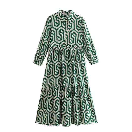 Vintage-Inspired Dress - Green / L / Nearest Warehouse - All Dresses - Dresses - 6 - 2024