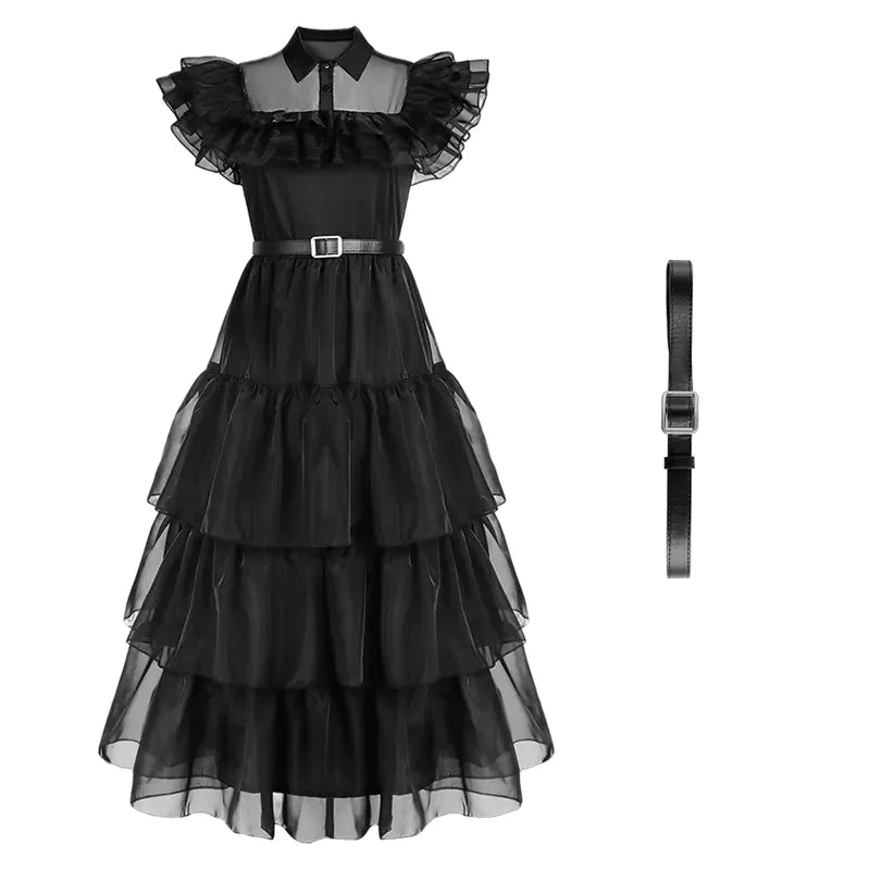 Wednesday Addams Cosplay Dress - style A / M - All Dresses - Costumes - 7 - 2024
