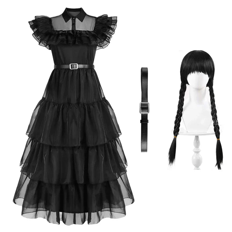 Wednesday Addams Cosplay Dress - style B / M - All Dresses - Costumes - 8 - 2024