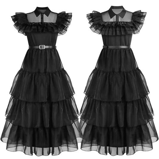 Wednesday Addams Cosplay Dress - All Dresses - Costumes - 2 - 2024