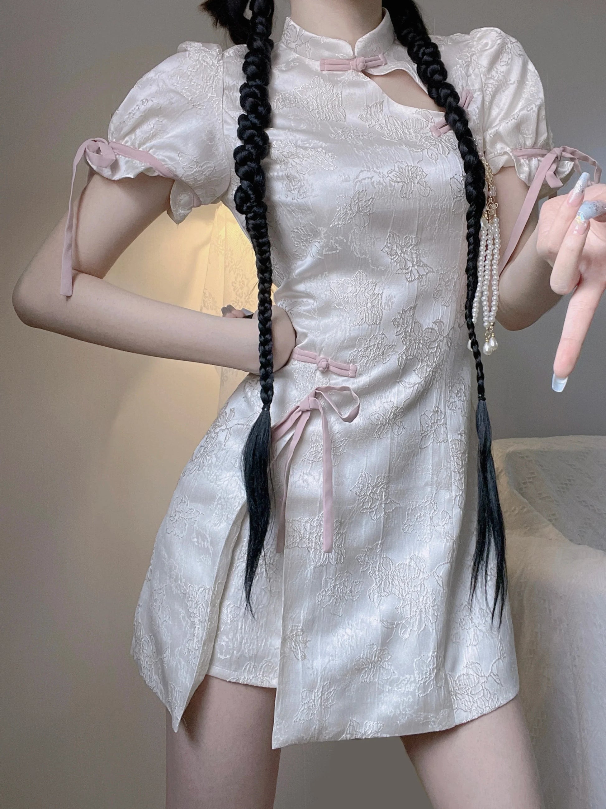 White Cheongsam Dress - All Dresses - Dresses - 11 - 2024