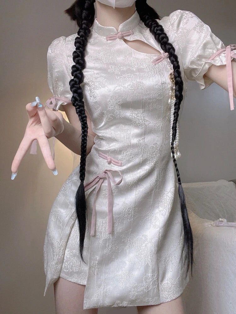 White Cheongsam Dress - All Dresses - Dresses - 2 - 2024