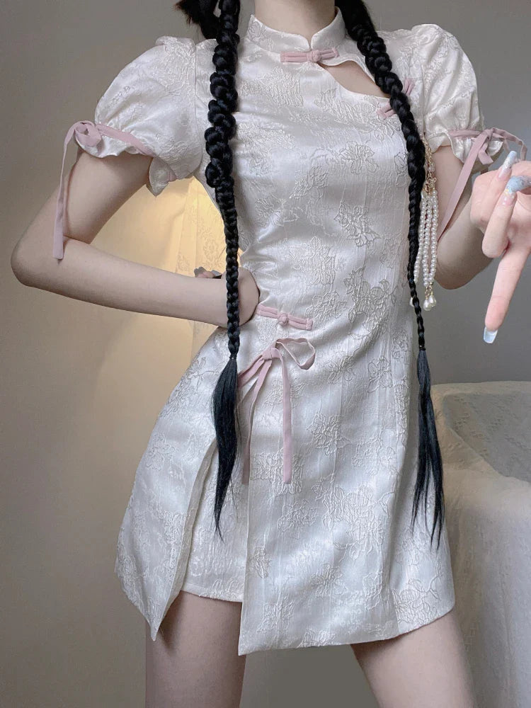 White Cheongsam Dress - All Dresses - Dresses - 3 - 2024