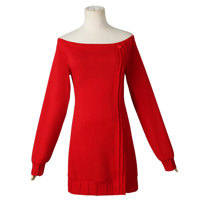 Yor Forger ’Thorn Princess’ Cosplay - Sexy Red Sweater Dress - All Dresses - Costumes - 5 - 2024
